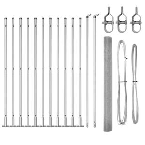 vidaXL Fence Post Silver 25 x 1.5 m (16 x 16 mm mesh) Steel