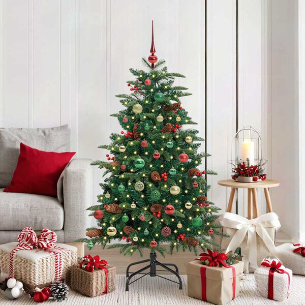 vidaXL Artificial Christmas Tree with 150 LEDs with Stand Green 150 cm