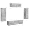 vidaXL TV Cabinet 5 pcs Concrete Grey