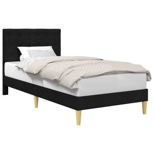 vidaXL Bed Frame with Headboard Black 90 x 190 cm Fabric
