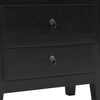 vidaXL Bedside Cabinet Black 60x30x75 cm Solid Wood Mahogany
