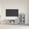 vidaXL TV Cabinet Set with Drawer Grey Sonoma Engineered Wood