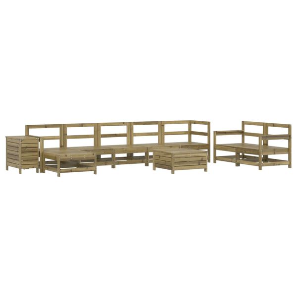 vidaXL 10 Piece Garden Sofa Set Impregnated Wood Pine
