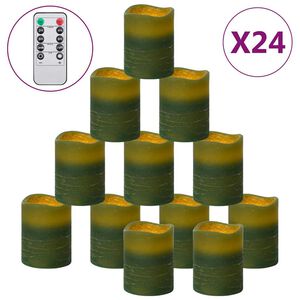 vidaXL Flameless LED Candles 24 pcs with Remote Control Warm White