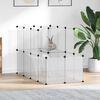 vidaXL Small Animal Cage Transparent 142x74x93 cm PP and Steel