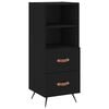 vidaXL Sideboard Black 34,5x34x90 cm Engineered Wood