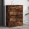 vidaXL Shoe Cabinet with 2 Flip-Drawers Smoked Oak 80x42x108 cm