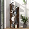 vidaXL Book Cabinet 48x25,5x140 cm Smoked Oak Engineered Wood