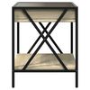 vidaXL Bedside Table with Infinity LED Sonoma Oak 40x40x49 cm