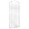 vidaXL Arched Gabion Basket 100x30x220/240 cm Galvanised Iron