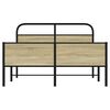 vidaXL Bed Frame without Mattress 140x200 cm Sonoma Oak Engineered Wood