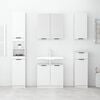 vidaXL Bathroom Cabinet High Gloss White 32x34x188.5cm Engineered Wood