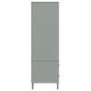 vidaXL Wardrobe with Metal Legs Grey 90x55x172.5 cm Solid Wood OSLO