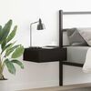 vidaXL Floating Nightstand Black Oak 40x32x15 cm Engineered Wood