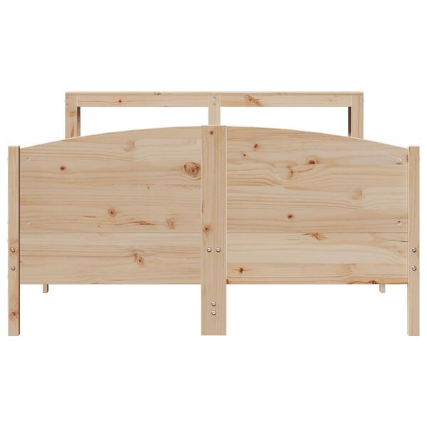 vidaXL Bed Frame without Mattress 140x190 cm Solid Wood Pine