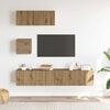 vidaXL 4 Piece TV Cabinet Set Wall-mounted Artisan Oak Engineered Wood