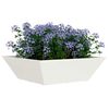 vidaXL Garden Planter White 50 x 50 x 15 cm Cold-rolled Steel