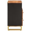 vidaXL Bedside Cabinet Brown and Black 50x33x60 cm Solid Wood Mango