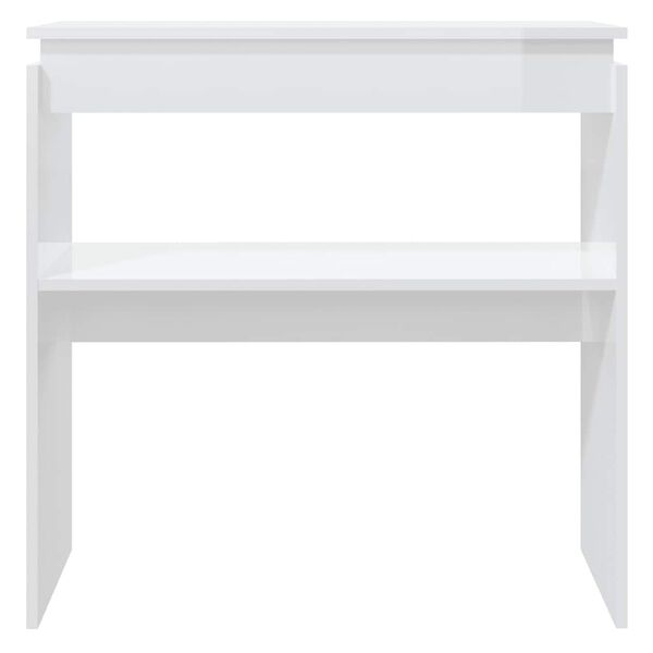 vidaXL Console Table High Gloss White 80x30x80 cm Engineered Wood