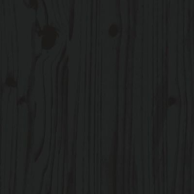 vidaXL Bench Black 112.5x51.5x96.5 cm Solid Wood Pine