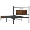 vidaXL Bed Frame without Mattress Smoked Oak 90x200 cm Engineered Wood