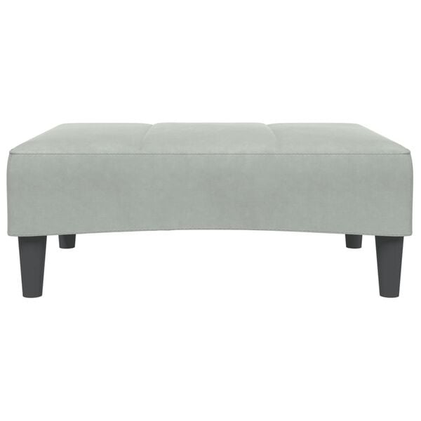 vidaXL Footstool Light Grey 77x55x31 cm Velvet
