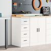 vidaXL Garage Storage Cabinet White 30x51x85 cm Solid Wood Pine