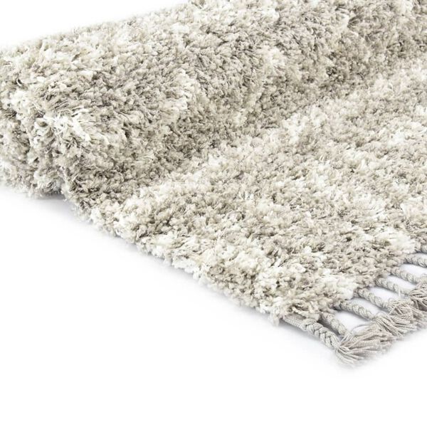 vidaXL Rug Berber Shaggy PP Sand and Beige 80x150 cm