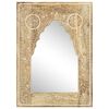 vidaXL Mirror | Dark Wood | Solid Mango Wood | Medium | Decorative Inlays