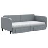 vidaXL Daybed with Trundle and Drawers Light Grey 90x190 cm Fabric