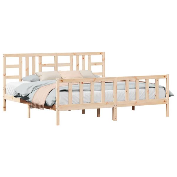 vidaXL Bed Frame without Mattress 200x200 cm Solid Wood Pine