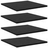 vidaXL Bookshelf Board 4 pcs Black 40 x 40 x 1.5 cm Engineered Wood
