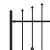 vidaXL Spike Fence Black 200 x 150 cm Powder-Coated Steel