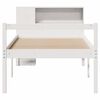vidaXL Bookcase Bed without Mattress White 90x200 cm Solid Wood Pine