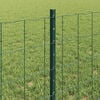 vidaXL Fence with Post Green 0.6 x 10 m Steel and PVC
