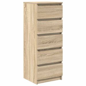 vidaXL Sideboard with Drawers Sonoma Oak 37,5x35x99 cm Engineered Wood