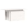 vidaXL Garden Table White 100x50x75 cm Solid Wood Pine