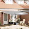 vidaXL Manual Retractable Awning Anthracite&White 400x300 cm