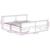 vidaXL Bed Frame without Mattress Honey Brown Solid Wood 200x200 cm