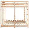 vidaXL Triple Bunk Bed Frame Brown 140 x 200 cm Solid Pine Wood