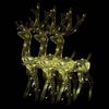 vidaXL Acrylic Reindeer Christmas Decorations 3 pcs 128 cm Warm White
