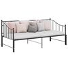 vidaXL Pull-out Sofa Bed Frame without Mattress Black Metal 90x200 cm