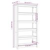 vidaXL Book Cabinet Grey 80x35x154 cm Solid Wood Pine