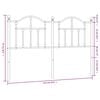 vidaXL Metal Replace Headboard White 135 cm
