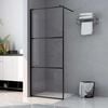 vidaXL Shower walls Black 90 x 195 cm Glass and Aluminium