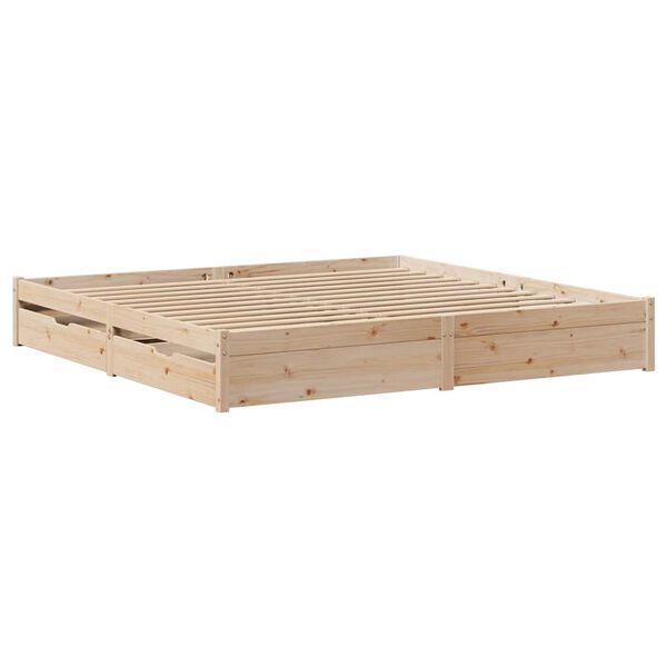 vidaXL Bed Frame without Mattress 200x200 cm Solid Wood Pine