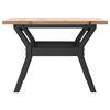 vidaXL Coffee Table Y-Frame 50x50x35 cm Solid Wood Pine and Steel