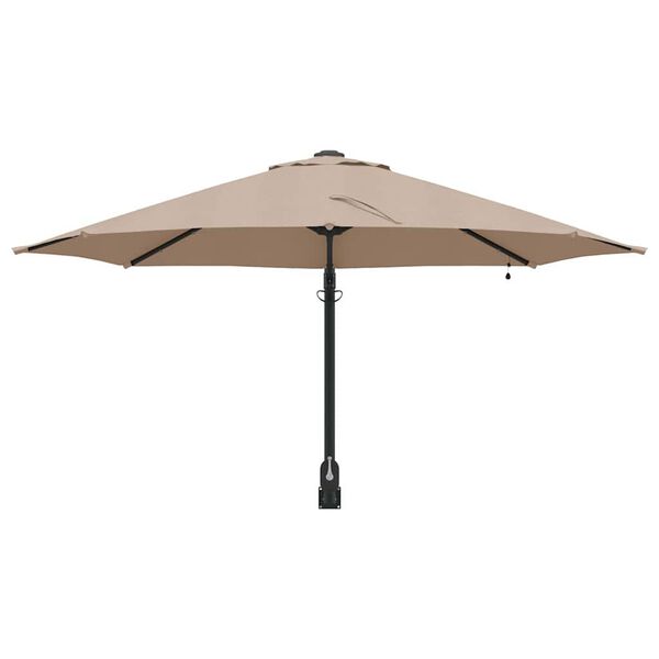 vidaXL Garden Parasol Manual Taupe and Black 248 x 248 x 148 cm