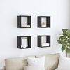 vidaXL Wall Cube Shelves 4 pcs High Gloss Black 26x15x26 cm