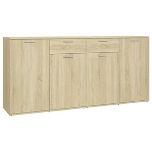 vidaXL Sideboard Sonoma Oak 160x36x75 cm Engineered Wood